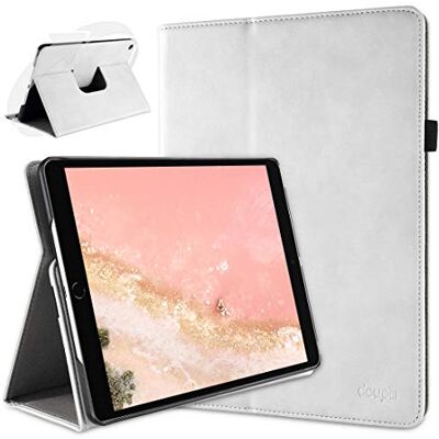doupi Draaibare beschermhoes voor iPad Pro (10,5 inch) & iPad Air 3 (2019), Deluxe 360 graden Smart beschermhoes kunstleer hoes en case, wit doupi Draaibare beschermhoes voor iPad Pro (10,5 inch) & iPad Air 3 (2019), Deluxe 360 graden Smart beschermhoes kunstleer hoes en case, wit