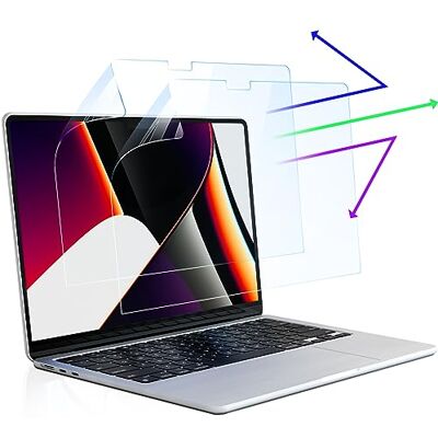 Mamol MacBook displaybeschermfolie tegen blauw licht en reflecterend voor Pro 14 inch (2021-2023, M1/M2/M3), beschermfolie voor MacBook Pro Mamol MacBook displaybeschermfolie tegen blauw licht en reflecterend voor Pro 14 inch (2021-2023, M1/M2/M3), beschermfolie voor MacBook Pro