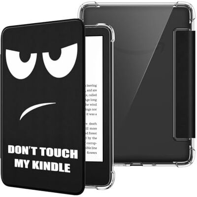 FINTIE Beschermhoes voor Kindle 6 inch (11e generatie) 2024/2022, transparante zachte TPU-beschermhoes met automatische slaap/wake-functie voor Kindle Basic 6 inch 2024, patroon Z-Don't Touch FINTIE Beschermhoes voor Kindle 6 inch (11e generatie) 2024/2022, transparante zachte TPU-beschermhoes met automatische slaap/wake-functie voor Kindle Basic 6 inch 2024, patroon Z-Don't Touch