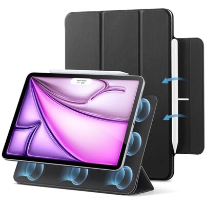 ESR iPad Air hoes 13 inch M3/M2 (2025/2024), iPad Pro 12.9 (2022/2021/2020 Magnetische hoes met trifold-standaard, magnetische sluiting, houder voor Pencil Pro/USB-C, automatische slaapstand ESR iPad Air hoes 13 inch M3/M2 (2025/2024), iPad Pro 12.9 (2022/2021/2020 Magnetische hoes met trifold-standaard, magnetische sluiting, houder voor Pencil Pro/USB-C, automatische slaapstand
