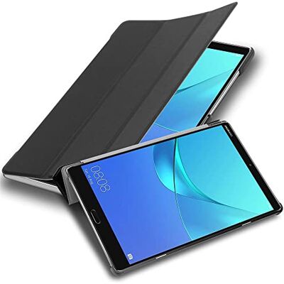 Cadorabo Tablethoes compatibel met Huawei MediaPad M5 8 (8,4 inch) in zwart satijn ultradunne beschermhoes met auto wake up en standfunctie Cadorabo Tablethoes compatibel met Huawei MediaPad M5 8 (8,4 inch) in zwart satijn ultradunne beschermhoes met auto wake up en standfunctie