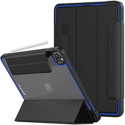 TECHGEAR Titanium beschermhoes voor iPad Pro 12.9 2020/2018 (4e 3e generatie), intelligent, schokbestendig, duurzaam, standfunctie voor kinderen, scholen, arbeiders, blauw TECHGEAR Titanium beschermhoes voor iPad Pro 12.9 2020/2018 (4e 3e generatie), intelligent, schokbestendig, duurzaam, standfunctie voor kinderen, scholen, arbeiders, blauw