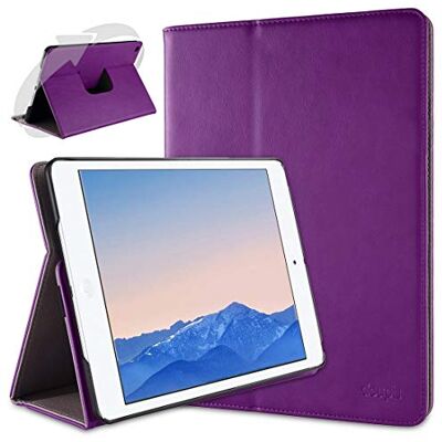 doupi Beschermhoes voor iPad Mini 1 2 3, Deluxe, 360 graden draaibaar, kunstleer, violet doupi Beschermhoes voor iPad Mini 1 2 3, Deluxe, 360 graden draaibaar, kunstleer, violet