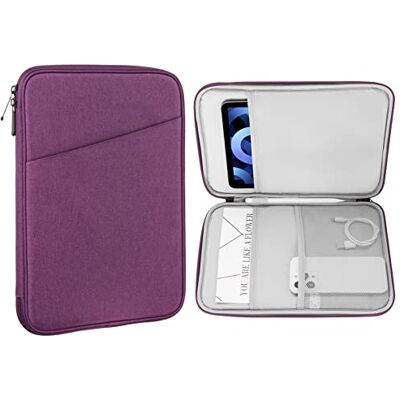 MoKo 9-11 Inch Tablet Sleeve Case, Fits iPad air 5 10.9" 2022, iPad Pro 11 M2 2022-2018, iPad 10th 10.9 2022, iPad Air 4 10.9, Tab S8/A7, Protective Bag Carrying Case with Pocket, Purple MoKo 9-11 Inch Tablet Sleeve Case, Fits iPad air 5 10.9" 2022, iPad Pro 11 M2 2022-2018, iPad 10th 10.9 2022, iPad Air 4 10.9, Tab S8/A7, Protective Bag Carrying Case with Pocket, Purple