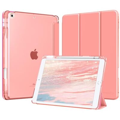 MoKo voor iPad 9e/8e/7e generatie hoes 10,2 inch 2021/2020/2019 met potloodhouder, slanke lichte drievoudige slimme beschermhoes voor iPad 10.2 met harde PC doorschijnende achterkant, Conch Shell Pour iPad 10,2 Coque 2021/2020/2019, Mince Léger Étui à T MoKo voor iPad 9e/8e/7e generatie hoes 10,2 inch 2021/2020/2019 met potloodhouder, slanke lichte drievoudige slimme beschermhoes voor iPad 10.2 met harde PC doorschijnende achterkant, Conch Shell Pour iPad 10,2 Coque 2021/2020/2019, Mince Léger Étui à T