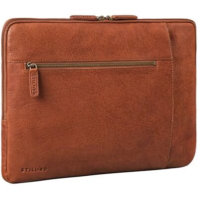 STILORD Jupiter 15-17 inch laptop beschermhoes echt leer voor laptop en MacBook Vintage stijl Dun Maraska Bruin STILORD Jupiter 15-17 inch laptop beschermhoes echt leer voor laptop en MacBook Vintage stijl Dun Maraska Bruin