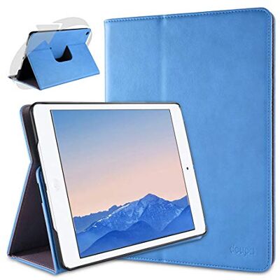 doupi Roterende beschermhoes voor iPad Mini 1 2 3, Deluxe 360 graden Smart beschermhoes van kunstleer voor iPad Mini 1 2 3, blauw doupi Roterende beschermhoes voor iPad Mini 1 2 3, Deluxe 360 graden Smart beschermhoes van kunstleer voor iPad Mini 1 2 3, blauw