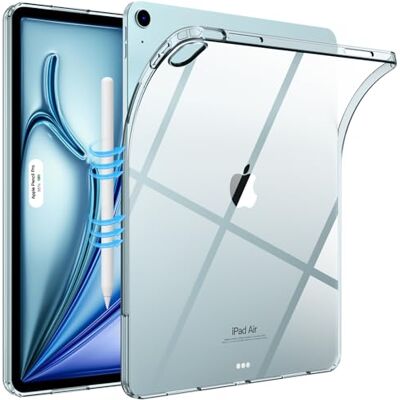 TiMOVO Beschermhoes voor iPad Air 13 inch M4/M3/M2, transparant Dunne en lichte hoes van transparant TPU, beschermhoes achter, ondersteunt Pencil Pro en (USB-C) TiMOVO Beschermhoes voor iPad Air 13 inch M4/M3/M2, transparant Dunne en lichte hoes van transparant TPU, beschermhoes achter, ondersteunt Pencil Pro en (USB-C)
