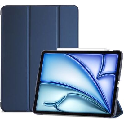 ProCase Hoes voor 10,9-inch iPad Air 5e 2022 / iPad Air 4e 2020 Case, Tri-fold Slim Beschermhoes Hoesje Smart Folio Cover met Translucent Matte Back –Marineblauw ProCase Hoes voor 10,9-inch iPad Air 5e 2022 / iPad Air 4e 2020 Case, Tri-fold Slim Beschermhoes Hoesje Smart Folio Cover met Translucent Matte Back –Marineblauw