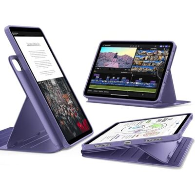 ESR voor iPad Air 11 inch 2024 M2, Air 6e/Air 5e generatie 2022/Air 4. 2020, afneembare magnetische hoes, staande stand met verhoogd schermweergave, 9 staande hoeken, paars ESR voor iPad Air 11 inch 2024 M2, Air 6e/Air 5e generatie 2022/Air 4. 2020, afneembare magnetische hoes, staande stand met verhoogd schermweergave, 9 staande hoeken, paars