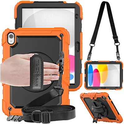 TECHGEAR Utility Hoes voor iPad 11 inch A16 (11e generatie 2025) en 11 inch (10e 2022), robuust, schokbestendig, 360 graden standaard, polsband en schouderriem, voor werk, school, TECHGEAR Utility Hoes voor iPad 11 inch A16 (11e generatie 2025) en 11 inch (10e 2022), robuust, schokbestendig, 360 graden standaard, polsband en schouderriem, voor werk, school,