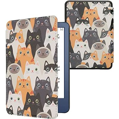 kwmobile Hoesje compatibel met Amazon Kindle (2022/2024) hoes eReader Tablet Magnetische Flip Case Oranje-zwart-wit kwmobile Hoesje compatibel met Amazon Kindle (2022/2024) hoes eReader Tablet Magnetische Flip Case Oranje-zwart-wit