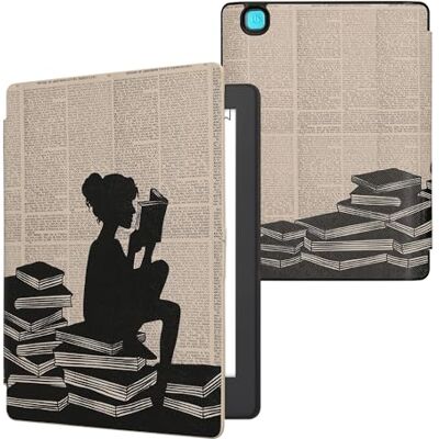kwmobile Hoesje compatibel met Kobo Aura H2O Edition 2 hoes eReader Tablet Magnetische Flip Case Zwart Beige kwmobile Hoesje compatibel met Kobo Aura H2O Edition 2 hoes eReader Tablet Magnetische Flip Case Zwart Beige