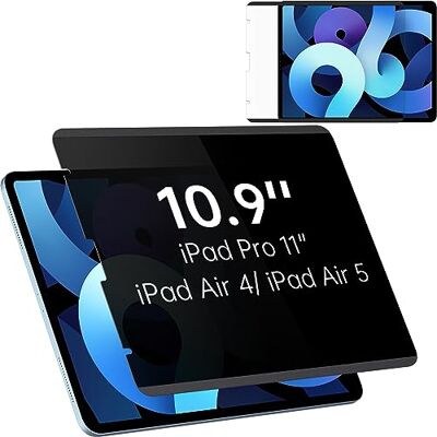 Mamol Magnetische displaybescherming voor iPad Pro 11 inch, afneembaar, privacyfilter voor iPad Air 5/4 10,9 inch, anti-spy/spion, beschermfolie voor iPad 5e 4e generatie (2022/2020) Mamol Magnetische displaybescherming voor iPad Pro 11 inch, afneembaar, privacyfilter voor iPad Air 5/4 10,9 inch, anti-spy/spion, beschermfolie voor iPad 5e 4e generatie (2022/2020)