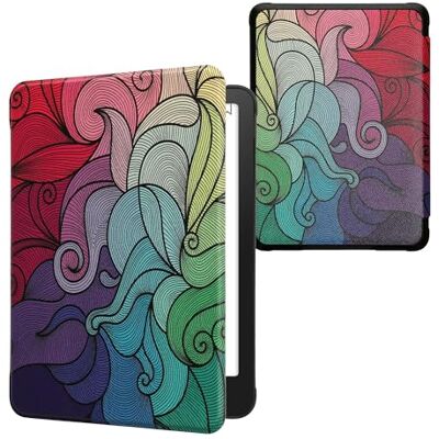 kwmobile Hoesje compatibel met Amazon Kindle Paperwhite (2024)/Colorsoft hoes Magnetische flipcase tablet eReader kunstleer fuchsia-blauw-groen kwmobile Hoesje compatibel met Amazon Kindle Paperwhite (2024)/Colorsoft hoes Magnetische flipcase tablet eReader kunstleer fuchsia-blauw-groen