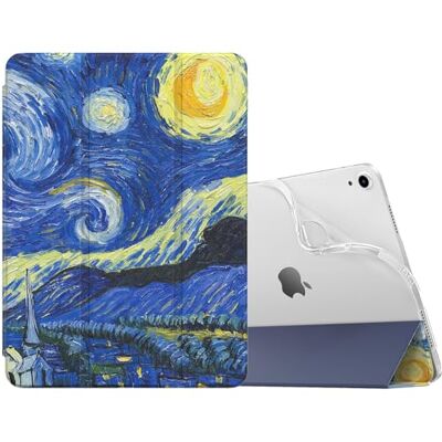 MoKo voor iPad Air 11 Inch Case 7e/6e generatie M3/M2 2025/2024, iPad Air 5e/4e generatie 10,9" 2022/2020, Translucent Frosted Soft TPU Back Cover, Slim Protective Cover, Auto Wake/Sleep, Starry Night MoKo voor iPad Air 11 Inch Case 7e/6e generatie M3/M2 2025/2024, iPad Air 5e/4e generatie 10,9" 2022/2020, Translucent Frosted Soft TPU Back Cover, Slim Protective Cover, Auto Wake/Sleep, Starry Night