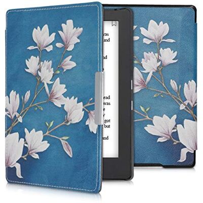 kwmobile Hoes compatibel met Kobo Aura H2O Edition 1 hoes eReader Tablet Magnetische Flip Case PU Taupe-wit-blauw-grijs kwmobile Hoes compatibel met Kobo Aura H2O Edition 1 hoes eReader Tablet Magnetische Flip Case PU Taupe-wit-blauw-grijs
