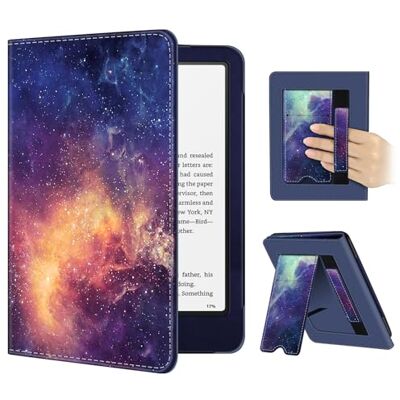 FINTIE Beschermhoes compatibel met 7 inch Kindle Paperwhite 2024 (12e Hoesje met polsband en automatische slaapstand/wekker, Galaxy FINTIE Beschermhoes compatibel met 7 inch Kindle Paperwhite 2024 (12e Hoesje met polsband en automatische slaapstand/wekker, Galaxy