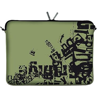 Digittrade LS123-15 Grunge Designer neopreen hoes voor MacBook Pro 15 inch tot 39,1 cm (15,6 inch) groen/grijs Digittrade LS123-15 Grunge Designer neopreen hoes voor MacBook Pro 15 inch tot 39,1 cm (15,6 inch) groen/grijs
