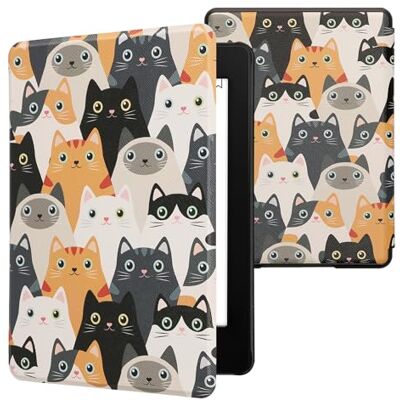 kwmobile Hoesje compatibel met Kindle Paperwhite 11e generatie Magnetische flipcase voor tablet eReader PU-leer voor Kindle Paperwhite oranje-zwart-wit kwmobile Hoesje compatibel met Kindle Paperwhite 11e generatie Magnetische flipcase voor tablet eReader PU-leer voor Kindle Paperwhite oranje-zwart-wit