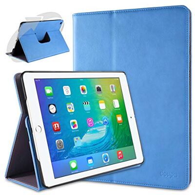 doupi Draaibare beschermhoes voor iPad Air 2, Deluxe, 360 graden draaibaar, kunstleer, blauw doupi Draaibare beschermhoes voor iPad Air 2, Deluxe, 360 graden draaibaar, kunstleer, blauw