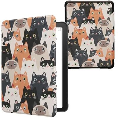 kwmobile Hoesje compatibel met Amazon Kindle Paperwhite (2024)/Colorsoft-hoes Magnetische flipcase voor tablet eReader kunstleer oranje-zwart-wit kwmobile Hoesje compatibel met Amazon Kindle Paperwhite (2024)/Colorsoft-hoes Magnetische flipcase voor tablet eReader kunstleer oranje-zwart-wit