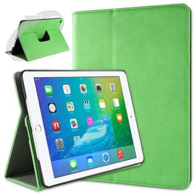 doupi Beschermhoes voor iPad Air 2, Deluxe, 360 graden draaibaar, kunstleer, groen doupi Beschermhoes voor iPad Air 2, Deluxe, 360 graden draaibaar, kunstleer, groen