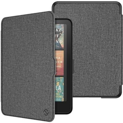 FINTIE Hoesje voor 7 inch Kindle Paperwhite 2024 (12e generatie) en Kindle Colorsoft Signature Edition (1e generatie), dunne en lichte beschermhoes, automatische aan/uit-hoes, grijs FINTIE Hoesje voor 7 inch Kindle Paperwhite 2024 (12e generatie) en Kindle Colorsoft Signature Edition (1e generatie), dunne en lichte beschermhoes, automatische aan/uit-hoes, grijs