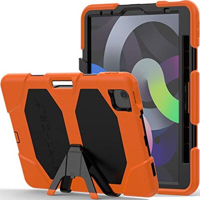 TECHGEAR G-Shock Beschermhoes voor iPad Air 5 2022, Air 4 2020 (5e / 4e generatie), harde beschermhoes, schokbestendig, met afneembare standaard, beschermhoes voor iPad Air 2020, beschermhoes voor TECHGEAR G-Shock Beschermhoes voor iPad Air 5 2022, Air 4 2020 (5e / 4e generatie), harde beschermhoes, schokbestendig, met afneembare standaard, beschermhoes voor iPad Air 2020, beschermhoes voor