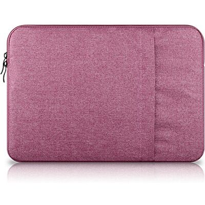 SATURCASE Laptophoes van 12-13,3 inch, gevoerd van nylon en katoen met extra vak voor MacBook Air/Pro/Retina 13,3 inch en andere laptops van 12-13,3 inch (roze) SATURCASE Laptophoes van 12-13,3 inch, gevoerd van nylon en katoen met extra vak voor MacBook Air/Pro/Retina 13,3 inch en andere laptops van 12-13,3 inch (roze)