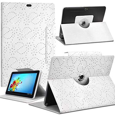KARYLAX Beschermhoes met strassteentjes, universeel, S, kleur wit voor Tablet Logicom La Tab 72 7 inch KARYLAX Beschermhoes met strassteentjes, universeel, S, kleur wit voor Tablet Logicom La Tab 72 7 inch
