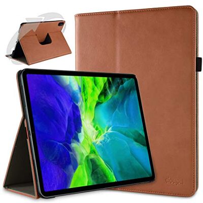 doupi Rotatif beschermhoes voor iPad Pro 11 inch 2020, 2021, Deluxe 360 graden Smart beschermhoes van kunstleer met cover en case, bruin doupi Rotatif beschermhoes voor iPad Pro 11 inch 2020, 2021, Deluxe 360 graden Smart beschermhoes van kunstleer met cover en case, bruin
