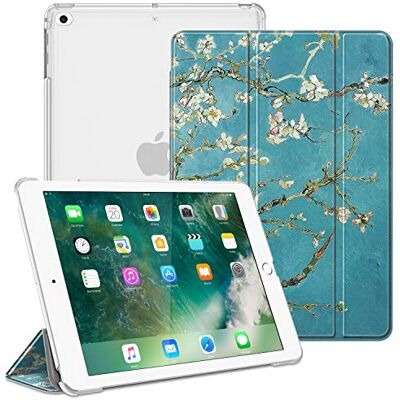 FINTIE Hoes voor iPad 9.7 Zoll 2018/2017, Ultradun Superlicht Beschermhoes met Transparante Achterkant Cover met Automatische Slaap-waakfunctie 9.7" iPad 6. Generation / 5. Generation, Blossom FINTIE Hoes voor iPad 9.7 Zoll 2018/2017, Ultradun Superlicht Beschermhoes met Transparante Achterkant Cover met Automatische Slaap-waakfunctie 9.7" iPad 6. Generation / 5. Generation, Blossom