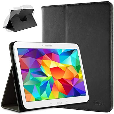 doupi Draaibare beschermhoes voor Samsung Galaxy Tab A (9,7 inch), Deluxe 360 graden Smart beschermhoes, kunstleer, beschermhoes en case, zwart doupi Draaibare beschermhoes voor Samsung Galaxy Tab A (9,7 inch), Deluxe 360 graden Smart beschermhoes, kunstleer, beschermhoes en case, zwart