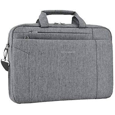 KROSER laptoptas 15,6 inch notebooktas aktetas tablet tas schoudertas waterafstotend Satchel Bussiness laptoptas voor vrouwen en mannen 15,6 Zoll grijs KROSER laptoptas 15,6 inch notebooktas aktetas tablet tas schoudertas waterafstotend Satchel Bussiness laptoptas voor vrouwen en mannen 15,6 Zoll grijs