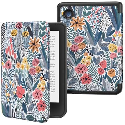 MoKo Case voor Kobo Clara BW/Color/Clara 2E 6 inch, Blue Leaf Flower MoKo Case voor Kobo Clara BW/Color/Clara 2E 6 inch, Blue Leaf Flower