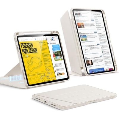 ESR iPad Air hoes 11 inch M3/M2 (2025/2024), iPad Air 5e/4e generatie (2022/2020), verticale standaard, standhoeken, ultra stabiele hoes met potloodhouder, Flip Magnetic Series serie ESR iPad Air hoes 11 inch M3/M2 (2025/2024), iPad Air 5e/4e generatie (2022/2020), verticale standaard, standhoeken, ultra stabiele hoes met potloodhouder, Flip Magnetic Series serie