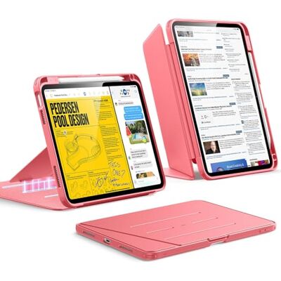 ESR Beschermhoes voor iPad 11e generatie, beschermhoes voor iPad 11/10 (2025/2022), verticale standhoes, meerdere steunhoeken, ultra-stabiele hoes met penhouder, flip-serie, watermeloen rood ESR Beschermhoes voor iPad 11e generatie, beschermhoes voor iPad 11/10 (2025/2022), verticale standhoes, meerdere steunhoeken, ultra-stabiele hoes met penhouder, flip-serie, watermeloen rood