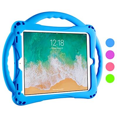 TopEsct Kinderbeschermhoes voor iPad 9,7 inch, schokbestendig, compatibel met iPad 6/5/Air 2/Air 1/Pro 1, maximale bescherming van siliconen (blauw) TopEsct Kinderbeschermhoes voor iPad 9,7 inch, schokbestendig, compatibel met iPad 6/5/Air 2/Air 1/Pro 1, maximale bescherming van siliconen (blauw)