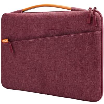 JETech Laptophoes voor 13,3 inch MacBook Air/Pro, 14 inch MacBook Pro (M4 / M3 / M2 / M1, 2021-2024), waterdichte tas met handvat (rood) JETech Laptophoes voor 13,3 inch MacBook Air/Pro, 14 inch MacBook Pro (M4 / M3 / M2 / M1, 2021-2024), waterdichte tas met handvat (rood)