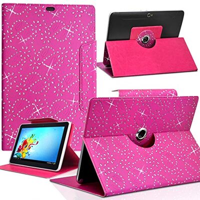 KARYLAX Beschermhoes met strassteentjes, universeel, S, kleur fuchsia, voor tablet Lenovo Tab 7304F 7 inch (17,8 cm) KARYLAX Beschermhoes met strassteentjes, universeel, S, kleur fuchsia, voor tablet Lenovo Tab 7304F 7 inch (17,8 cm)