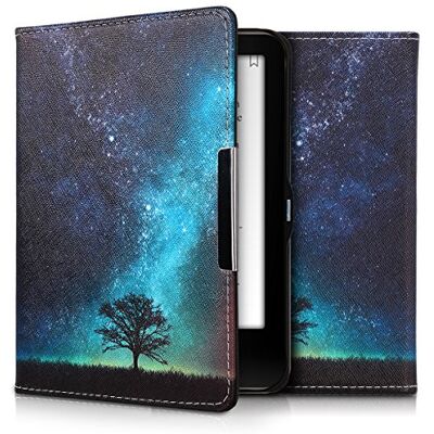 kwmobile Hoesje compatibel met Tolino Vision 1/2 / 3/4 HD hoes Magnetische flipcase tablet eReader kunstleer blauw-grijs-zwart kwmobile Hoesje compatibel met Tolino Vision 1/2 / 3/4 HD hoes Magnetische flipcase tablet eReader kunstleer blauw-grijs-zwart