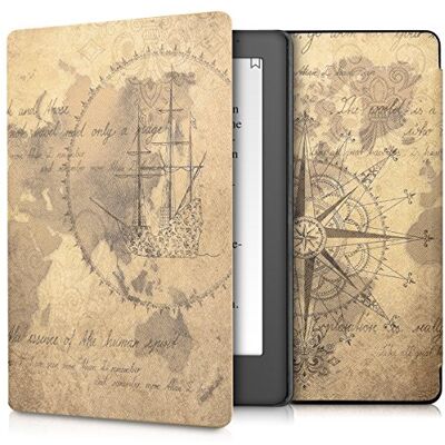 kwmobile Hoesje compatibel met Kobo Aura H2O Edition 2 hoesje Flip case magnetische tablet eReader kunstleer bruin lichtbruin kwmobile Hoesje compatibel met Kobo Aura H2O Edition 2 hoesje Flip case magnetische tablet eReader kunstleer bruin lichtbruin