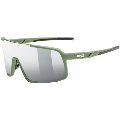 Uvex Cellon Lichte zonnebril voor dames en heren Met gespiegelde glazen Mosgroen mat/zilver gespiegeld 11 mm Uvex Cellon Lichte zonnebril voor dames en heren Met gespiegelde glazen Mosgroen mat/zilver gespiegeld 11 mm