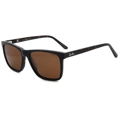 Global Glasses Vierkante gepolariseerde zonnebril voor dames en heren, UV400-bescherming, zwart montuur, CAT 3 CE retro, gepolariseerde zonnebril om te vissen, Havana 57-16-145 Global Glasses Vierkante gepolariseerde zonnebril voor dames en heren, UV400-bescherming, zwart montuur, CAT 3 CE retro, gepolariseerde zonnebril om te vissen, Havana 57-16-145