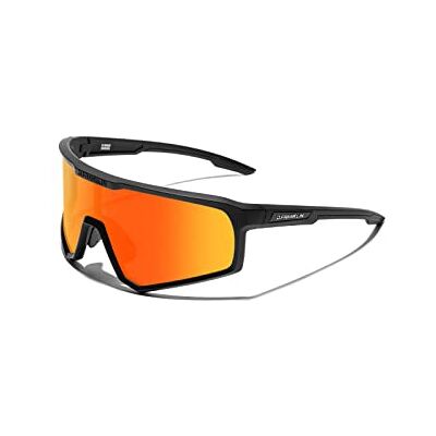D.Franklin Zonnebril Sportzonnebril met gepolariseerde glazen en UV-bescherming Outdoor sport Hurricane model Rechthoekig Voor mannen en vrouwen Zonnebril, Rood, Eén maat Eén maat D.Franklin Zonnebril Sportzonnebril met gepolariseerde glazen en UV-bescherming Outdoor sport Hurricane model Rechthoekig Voor mannen en vrouwen Zonnebril, Rood, Eén maat Eén maat