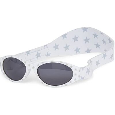 Dooky Originele Baby Banz blauwe ster babyzonnebril voor meisjes en jongens, 0-2 jaar, UVA- en UV-B-bescherming, onbreekbaar glas met neopreen hoofdband, zilveren ster Dooky Originele Baby Banz blauwe ster babyzonnebril voor meisjes en jongens, 0-2 jaar, UVA- en UV-B-bescherming, onbreekbaar glas met neopreen hoofdband, zilveren ster