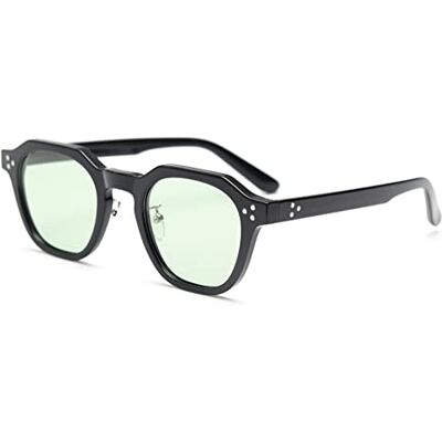 kachawoo TR90 Gepolariseerde Zonnebril Voor Vrouwen Mannen Vierkante Polygoon Retro Vintage Zonnebril Dik Frame Zonnebril Luxe Merk Ontwerp, Zwart en Groen, M M kachawoo TR90 Gepolariseerde Zonnebril Voor Vrouwen Mannen Vierkante Polygoon Retro Vintage Zonnebril Dik Frame Zonnebril Luxe Merk Ontwerp, Zwart en Groen, M M