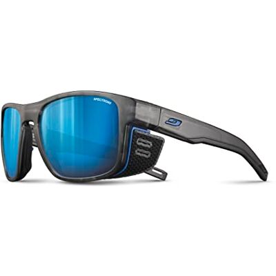 Julbo Shield M Zonnebril, uniseks, grijs transparant blauw, Eén maat Julbo Shield M Zonnebril, uniseks, grijs transparant blauw, Eén maat