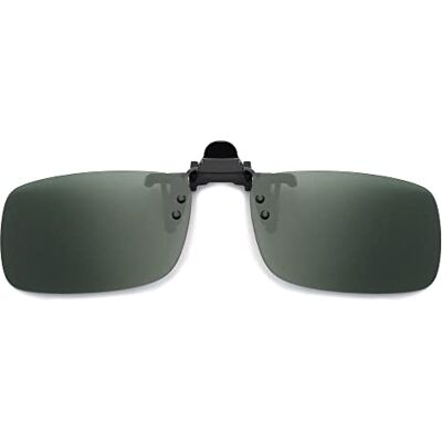 JM Frameloze clip-on gepolariseerde zonnebril voor brillen, Gepolariseerd groen 57*36 JM Frameloze clip-on gepolariseerde zonnebril voor brillen, Gepolariseerd groen 57*36